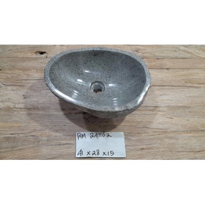 Раковина из речного камня 41x28x15 (RM2411102)