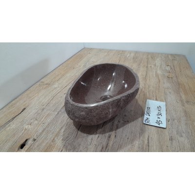 Раковина из речного камня 45х30х15 (RM2411112)