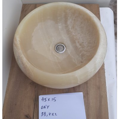 Ониксовая раковина из натурального камня 45x15 (ONY4515-2)