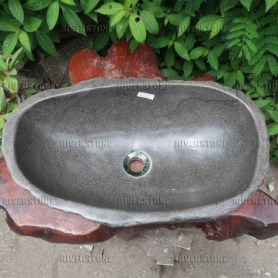 Раковина из речного камня 53x32 (RS1246)