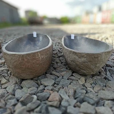 Раковины близнецы из речного камня 46x29 (RS23 и RS24)