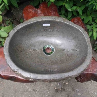 Раковина из натурального речного камня 43x37 (RS1245)