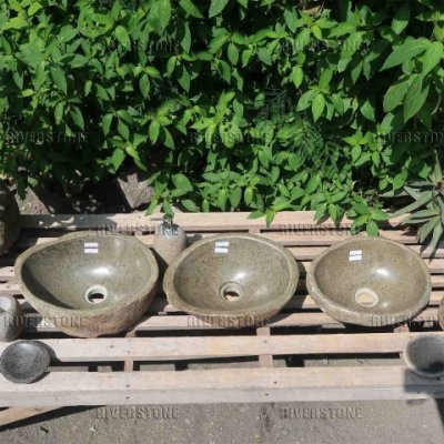 Раковины трипл из речного камня 34x28 (RS1041, RS1026, RS1056)