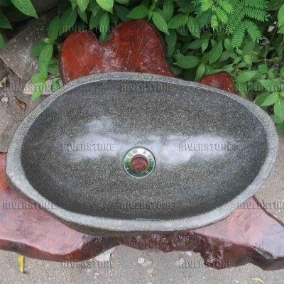 Раковина из речного камня 45x29 (RS1203)