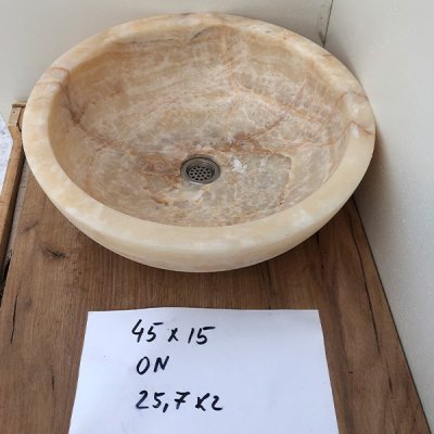 Раковина из камня оникс 45x15 (ON4515)