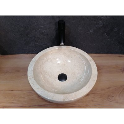 Круглая раковина из камня мрамора 40х40х15 (ASM-0010)