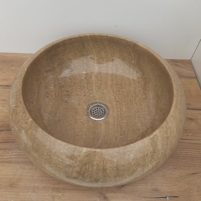 Раковина из оникса накладная на столешницу 45x15 (ONYDONUT)