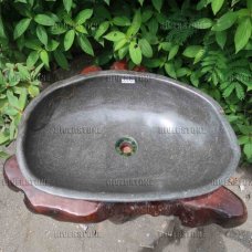 Раковина из речного камня 56x37 (RS1284)
