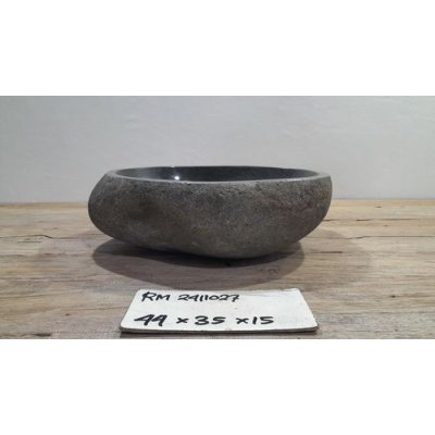 Раковина из речного камня 44х35х15 (RM2411027)