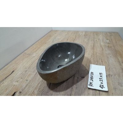Раковина из речного камня 42x27x15 (RM2411035)