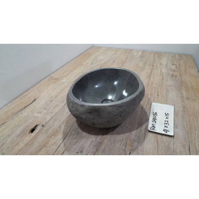 Раковина из речного камня 41x32x15 (RM2411036)