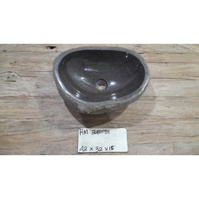 Раковина из речного камня 42x32x15 (RM2411051)