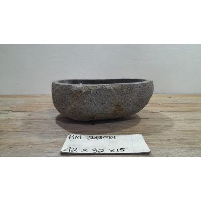 Раковина из речного камня 42x32x15 (RM2411051)