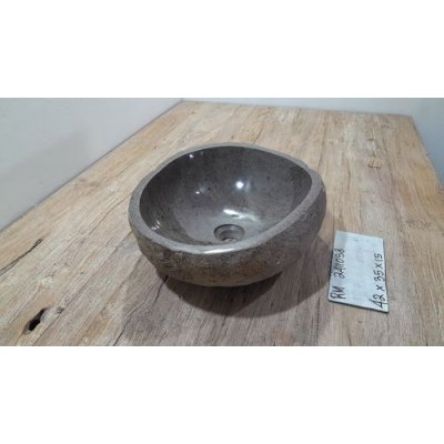 Раковина из речного камня 42x35x15 (RM2411058)