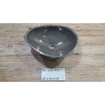 Раковина из речного камня 43х30х15 (RM2411063)