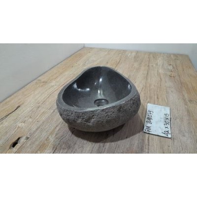Раковина из речного камня 42х30х15 (RM2411079)