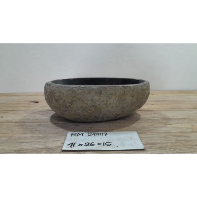 Раковина из речного камня 41x26x15 (RM2411117)
