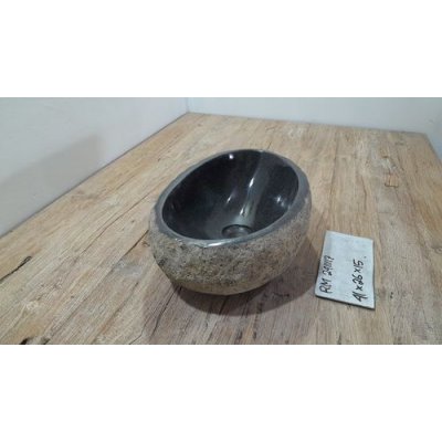 Раковина из речного камня 41x26x15 (RM2411117)