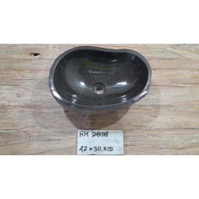 Раковина из речного камня 42х30х15 (RM2411118)