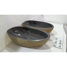 Парные раковины из речного камня с толстым краем 56x2x15 (RL241101A+B)