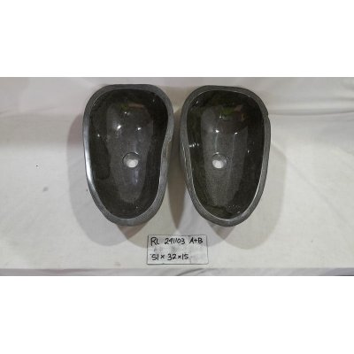 Парные раковины из речного камня 51х32х15 (RL241103A+B)