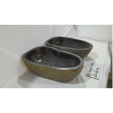 Парные раковины из речного камня 51х32х15 (RL241103A+B)