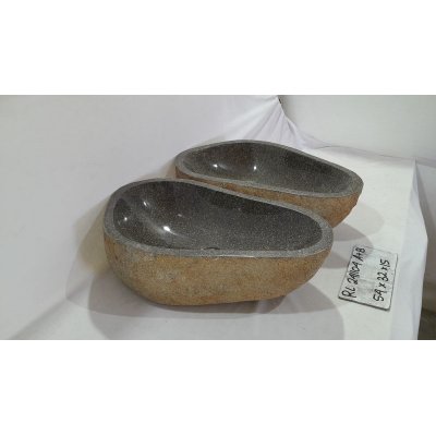 Парные раковины из речного камня 54х32х15 (RL241104A+B)