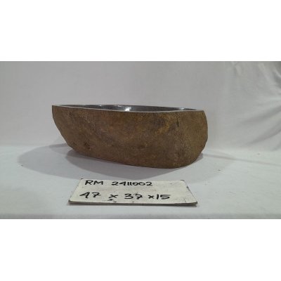 Раковина из речного камня 47х37х15 (RM2411002)