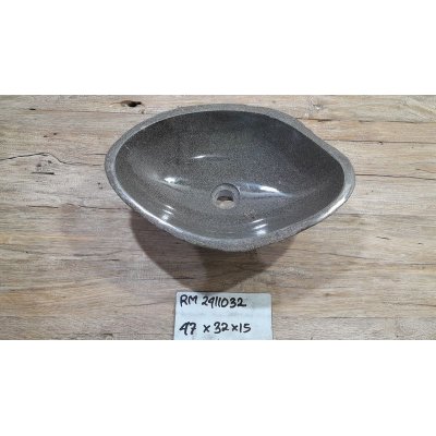 Раковина из речного камня 47x32x15 (RM2411032)