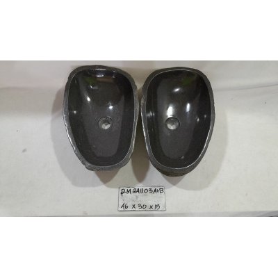 Парные раковины из речного камня 46х30х15 (RM241103A+B)