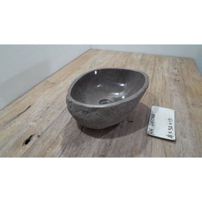 Раковина из речного камня 41x32x15 (RM2411046)