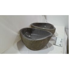 Парные раковины из речного камня 47х35х15 (RM241104A+B)