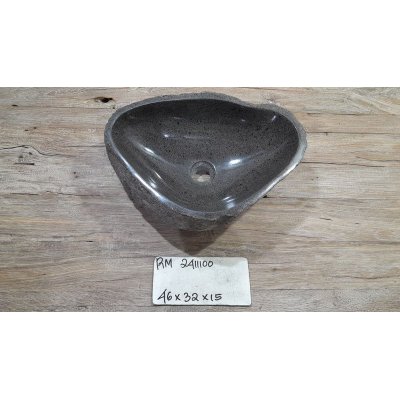Раковина из речного камня 46x32x15 (RM2411100)