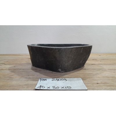 Раковина из речного камня 45x30x15 (RM2411103)
