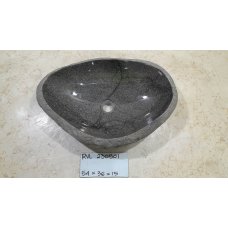 Раковина из речного камня с тонким краем 54х36х15 (RVL230501)