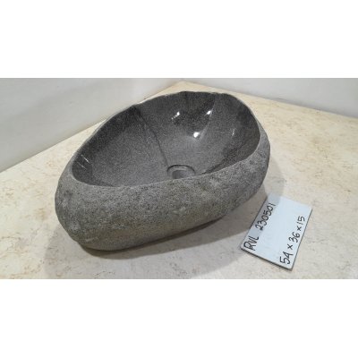 Раковина из речного камня с тонким краем 54х36х15 (RVL230501)