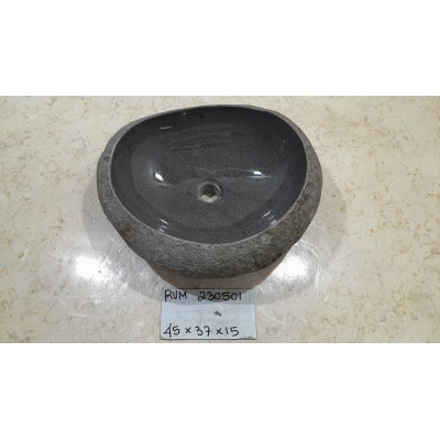Раковина из речного камня с тонким краем 45х37х15 (RVM230501)