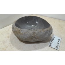 Раковина из речного камня с тонким краем 44х41х15 (RVM230502)