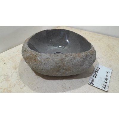 Раковина из речного камня с тонким краем 44х41х15 (RVM230502)