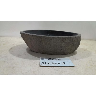 Раковина из речного камня  52х36х15 (RL230502)