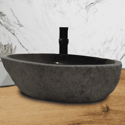 Раковина из речного камня  52х36х15 (RL230502)