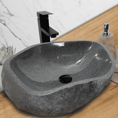 Раковина из речного камня 57х40х15 (RL230508)