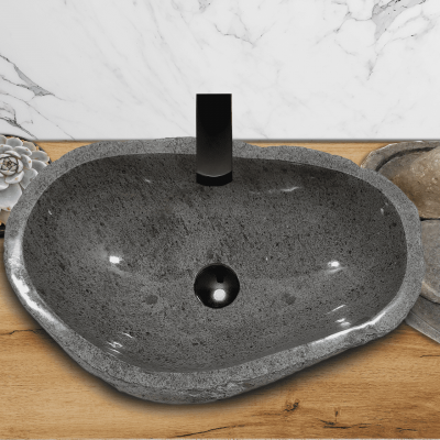 Раковина из речного камня 52х34х15 (RL230509)