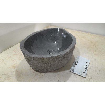 Раковина из речного камня 52х34х15 (RL230510)