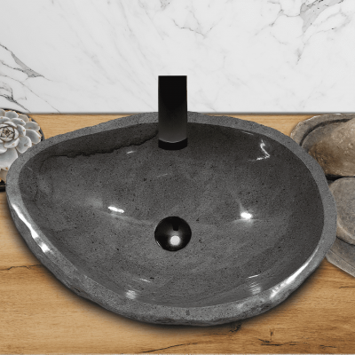 Раковина из речного камня 51х35х15 (RL230511)