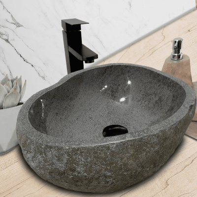 Раковина из речного камня 53х38х15 (RL230522)