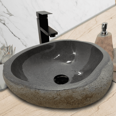 Раковина из речного камня 54х40х15 (RL230523)