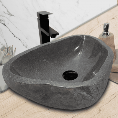 Раковина из речного камня 56х36х15 (RL230528)