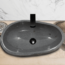 Раковина из речного камня 55х33х15 (RL230533)
