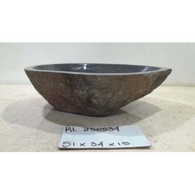 Раковина из речного камня 51х34х15 (RL230534)